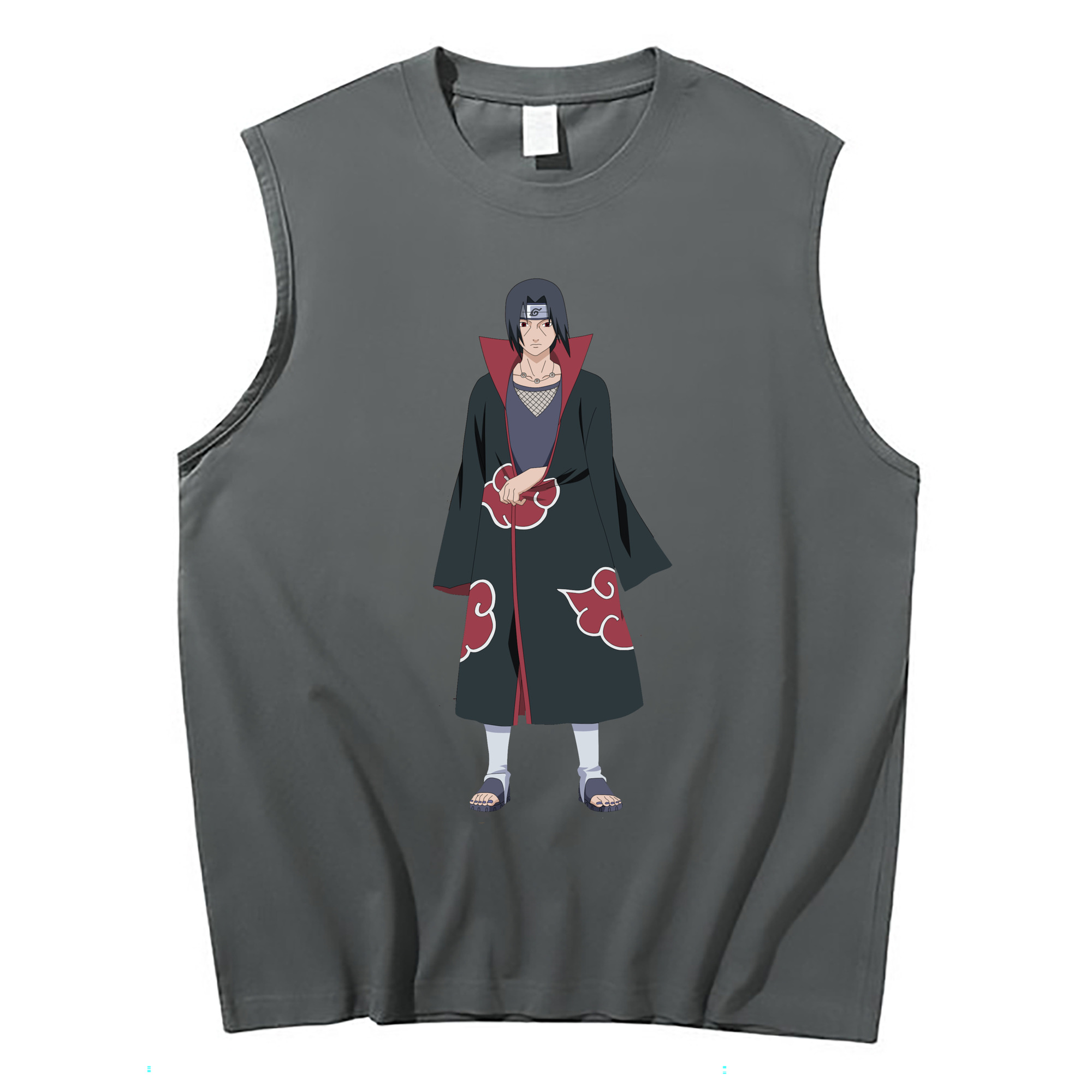 （画像用） NARUTO -ナルト- うちは イタチ Uchiha Itachi コットン100％タンクトップ（フロントプリント）